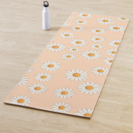 Tapete De Yoga Chic Daisy Flower Pattern - Design Floral Bonito -
