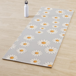 Tapete De Yoga Chic Daisy Flower Pattern - Design Floral Bonito -
