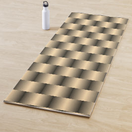 Tapete De Yoga Chic Elegante Dourado com cesto de Abstrato Metáli
