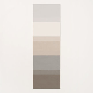 Tapete De Yoga Chic Taupe, listras cinza e creme Designer