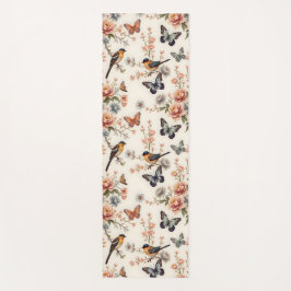Tapete De Yoga Chinoiserie Bird and Butterfly Harmony