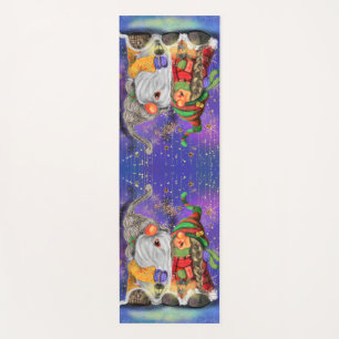 Tapete De Yoga Christmas Happy Couple Gnomes