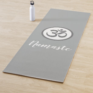 Tapete De Yoga Cinza de Namaste do símbolo do OM
