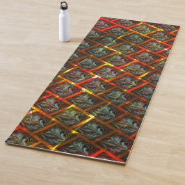 Tapete De Yoga Cinzas "olhais enquadrados", esmaltes, quadrados o
