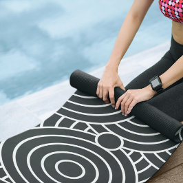 Tapete De Yoga círculos hipnóticos