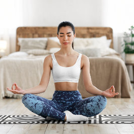 Tapete De Yoga Círculos quadrados abstrato