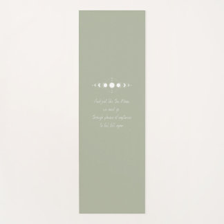 Tapete De Yoga Citação da Lua - Verde Celestial