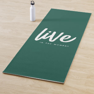 Tapete De Yoga Citação da mentalidade inspiracional ao vivo no mo