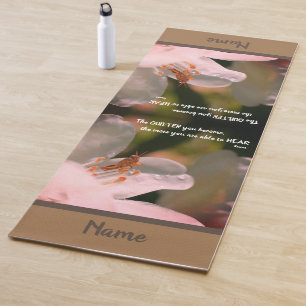 Tapete De Yoga Citação de Rumi Inspiracional Silenciosa Personali