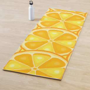 Tapete De Yoga Citrus TROPICAL SUMMMER FRUTA Laranja limão fina