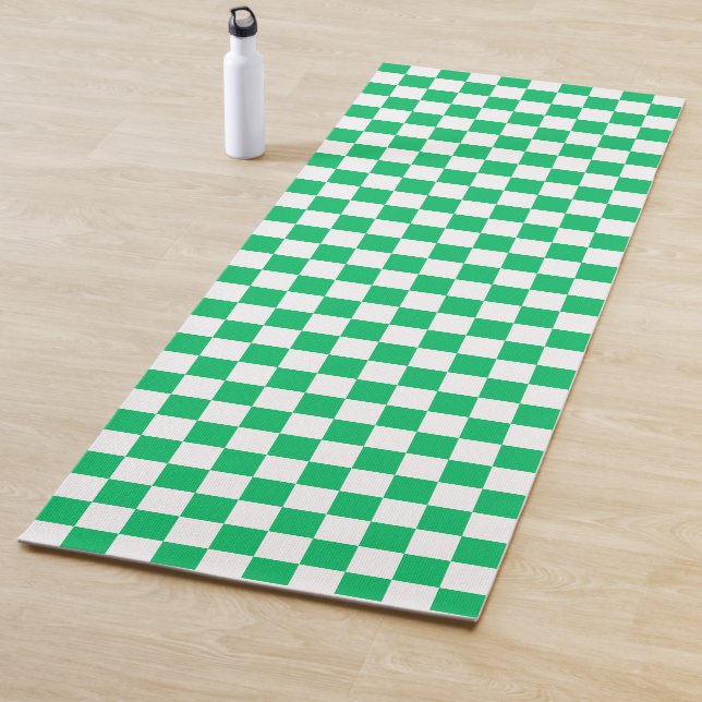 Tapete De Yoga Classic green checkered  (In Situ)