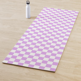 Tapete De Yoga Classic light lavender checkerboard 