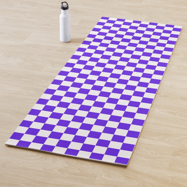 Tapete De Yoga Classic visual violet checkerboard  (In Situ)
