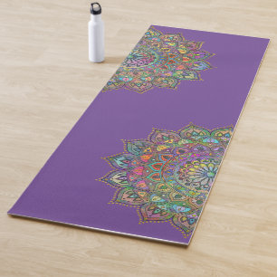 Tapete De Yoga Clássico Colorosamente Mandala Índia Estilo 1