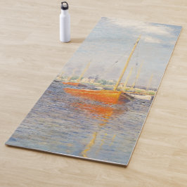 Tapete De Yoga Claude Monet. Barcos Vermelhos, Argenteuil
