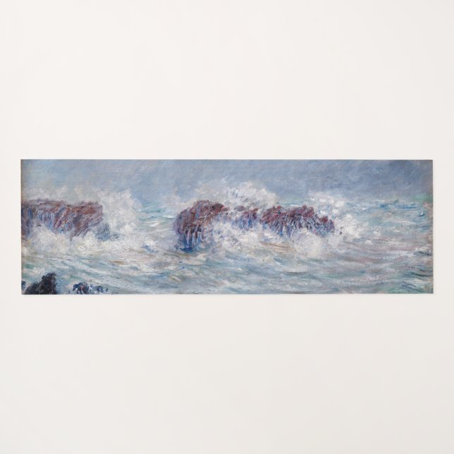 Tapete De Yoga Claude Monet - Tempestade ao largo da costa de Bel (Verso (Horizontal))
