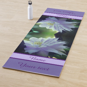 Tapete De Yoga Clematis Flower Nestampada Em Trellis Personalizad
