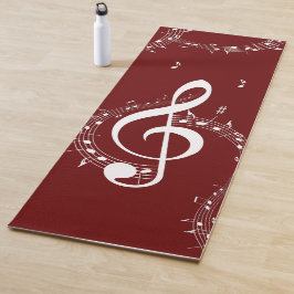 Tapete De Yoga Climactic G Clef Music Red