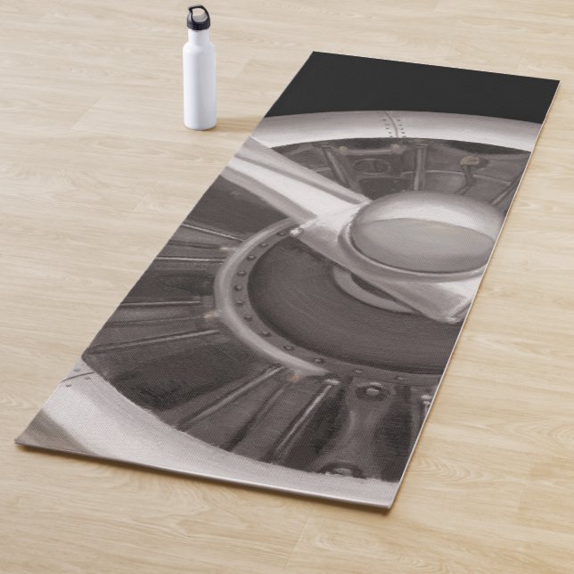 Tapete De Yoga Close up da hélice de avião (In Situ)