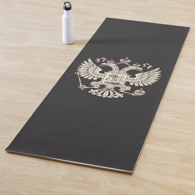Tapete De Yoga Coat of Arms of Russia - white version (In Situ)