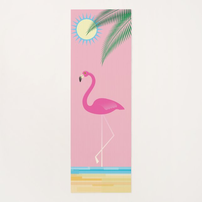Tapete De Yoga Cocktails na praia com Flamingo Yoga Mat (Verso)
