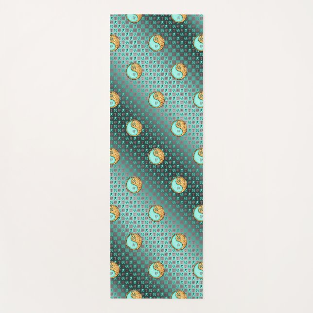 Tapete De Yoga Coelho Aquário e Fogo (Frente)