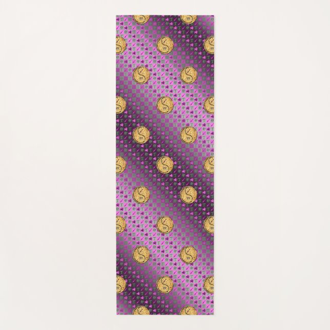 Tapete De Yoga Coelho Sagitário e Fogo (Frente)