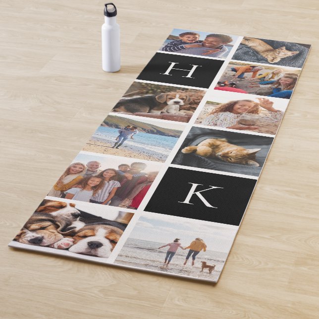 Tapete De Yoga Colagem de Fotos Personalizada da Família | Monogr (In Situ)