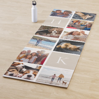 Tapete De Yoga Colagem de Fotos Personalizada da Família | Monogr