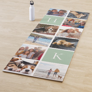 Tapete De Yoga Colagem de Fotos Personalizada da Família   Sage M