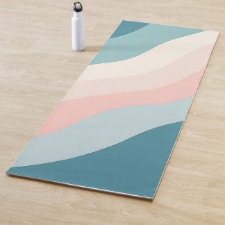 Tapete De Yoga Coleção Absoluta Moderna Rosa Bege e Hortelã
