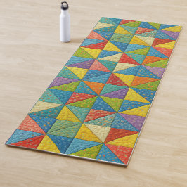 Tapete De Yoga Colorful Pinwheel Quilt Design