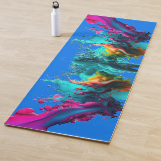 Tapete De Yoga Colorful Stylish Paint Splatter