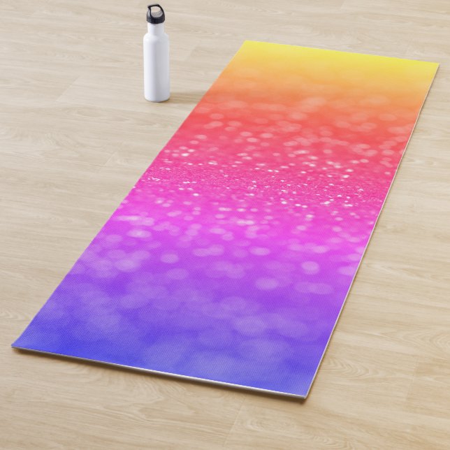 Tapete De Yoga Colorida Bright Bokeh Glitter Yoga Mat (In Situ)