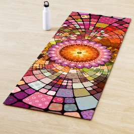 Tapete De Yoga Colorida Mandala Boêmia Mosaica Yoga Mat