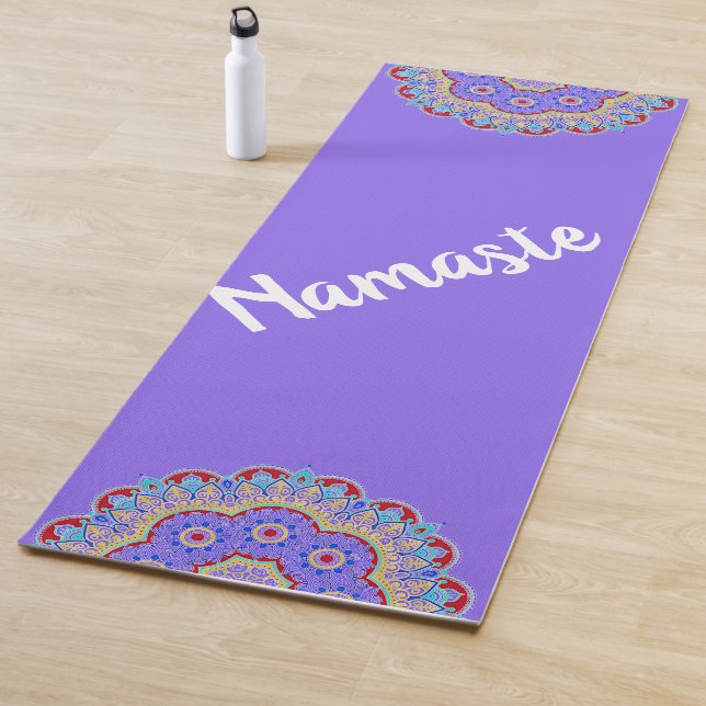 Tapete De Yoga Colorida Mandalas Purple Yoga Mat (In Situ)