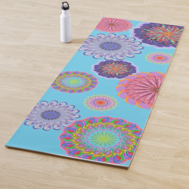 Tapete De Yoga Colorida Mandalas Yoga Mat (In Situ)