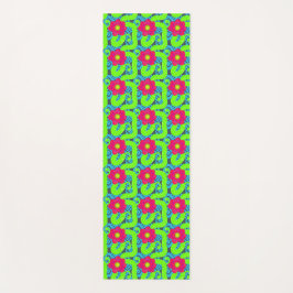 Tapete de Yoga com Estampa Floral Tropical