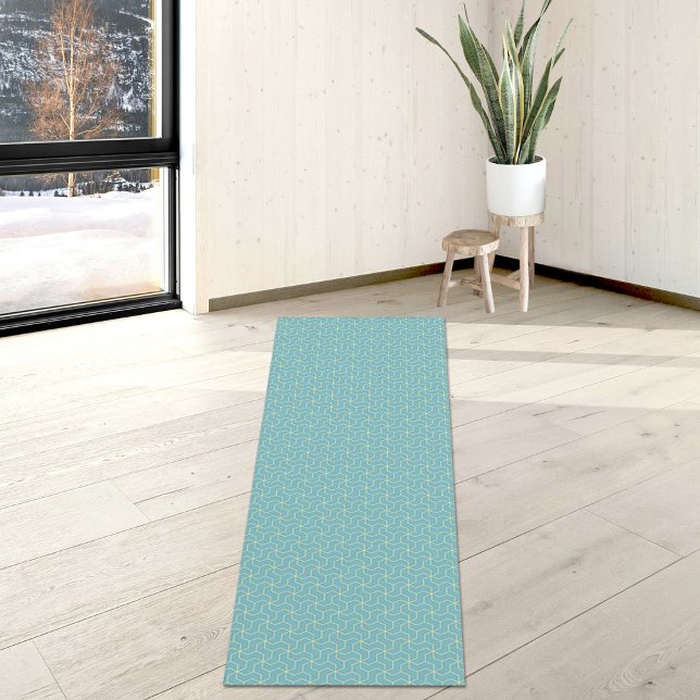 Tapete de Yoga com Padrão de Cubo Prussiano (Criador carregado)