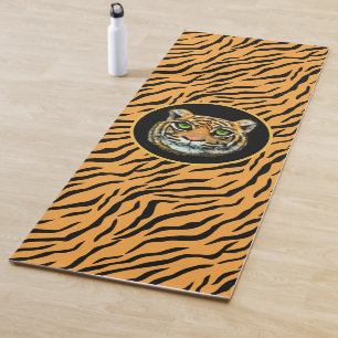 Tapete de Yoga com Padrão de Tigre Selvagem Modern