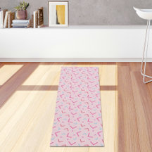 Tapete de Yoga com Padrão Rosa Memphis