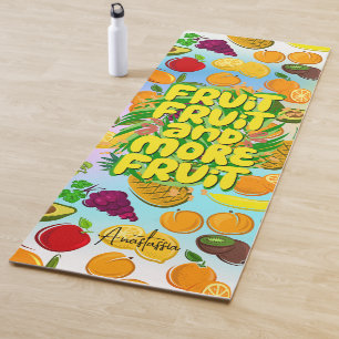 Tapete De Yoga Coma mais fruta comidas saudáveis motivacionais
