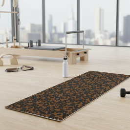 Tapete De Yoga Concha de Tartaruga Marrom Moderna e Elegante