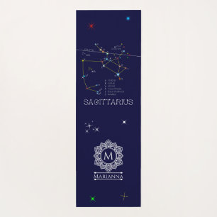 Tapete De Yoga Constelação Zodiac Sagittarius
