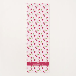 Tapete De Yoga Coquette de impressão de cereja fofa personalizada