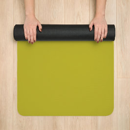 Tapete De Yoga Cor Amarelo-esverdeado Chartreuse Design Minimalis