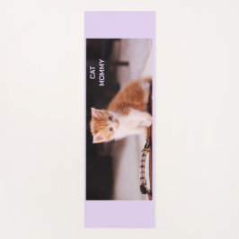 Tapete De Yoga Cor de laranja, roxa, "Mamãe de gato"