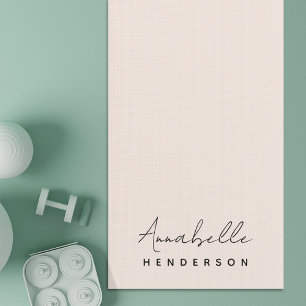 Tapete De Yoga Cor-de-rosa-branco monograma   Feminina Minimalist