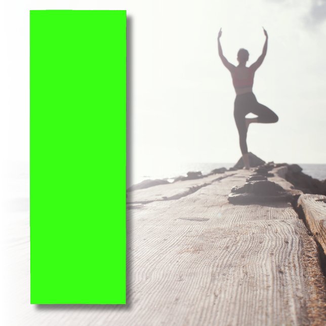 Tapete De Yoga Cor Sólida Neon Verde | Clássico (Criador carregado)