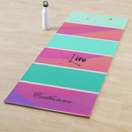Tapete De Yoga Cor Sólido e Arco-Íris Amiga do Ambiente Moderno